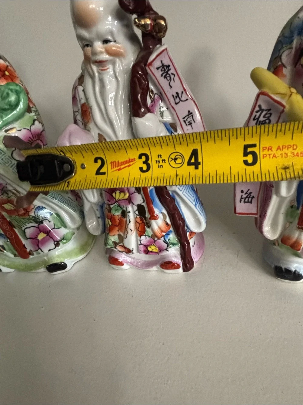 Three vintage Chinese porcelain wise men figurines